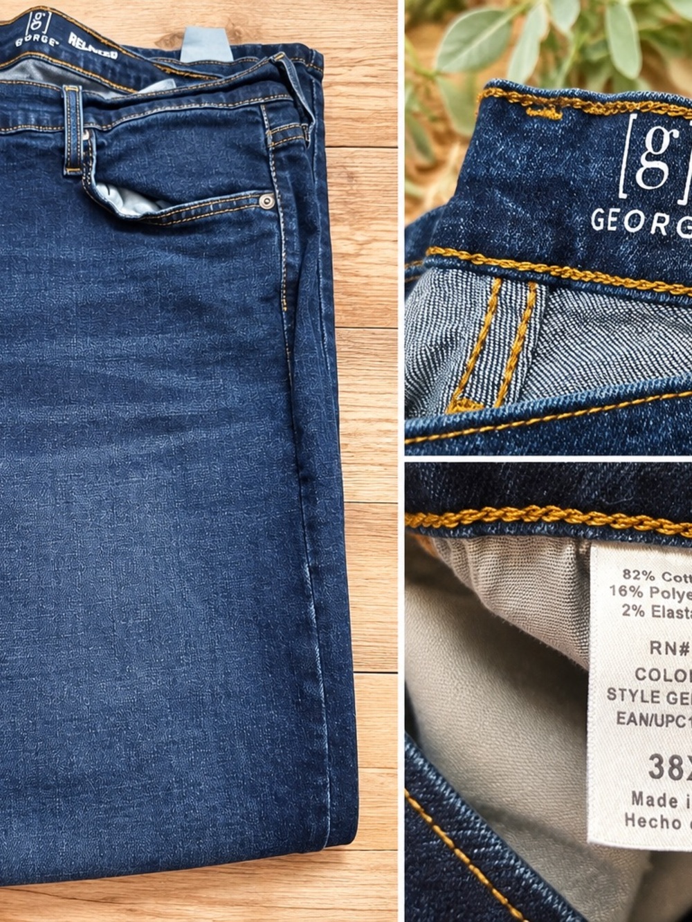 George Men’s Indigo Relaxed Fit Jeans